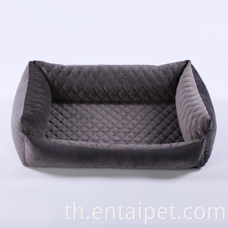ผลิตภัณฑ์สัตว์เลี้ยงที่ทนทาน Faux Fur Pet Pet Square Beds